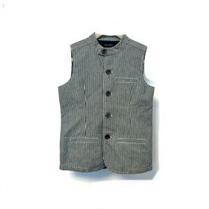 NYC Kids Pinstripe Vest - Navy and White